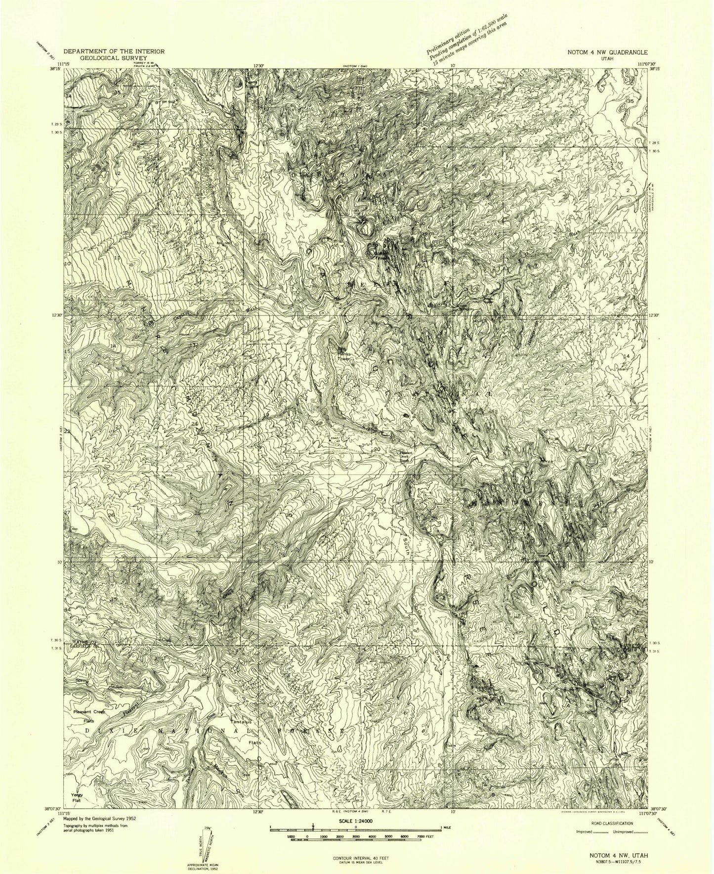 Classic USGS Golden Throne Utah 7.5'x7.5' Topo Map Image