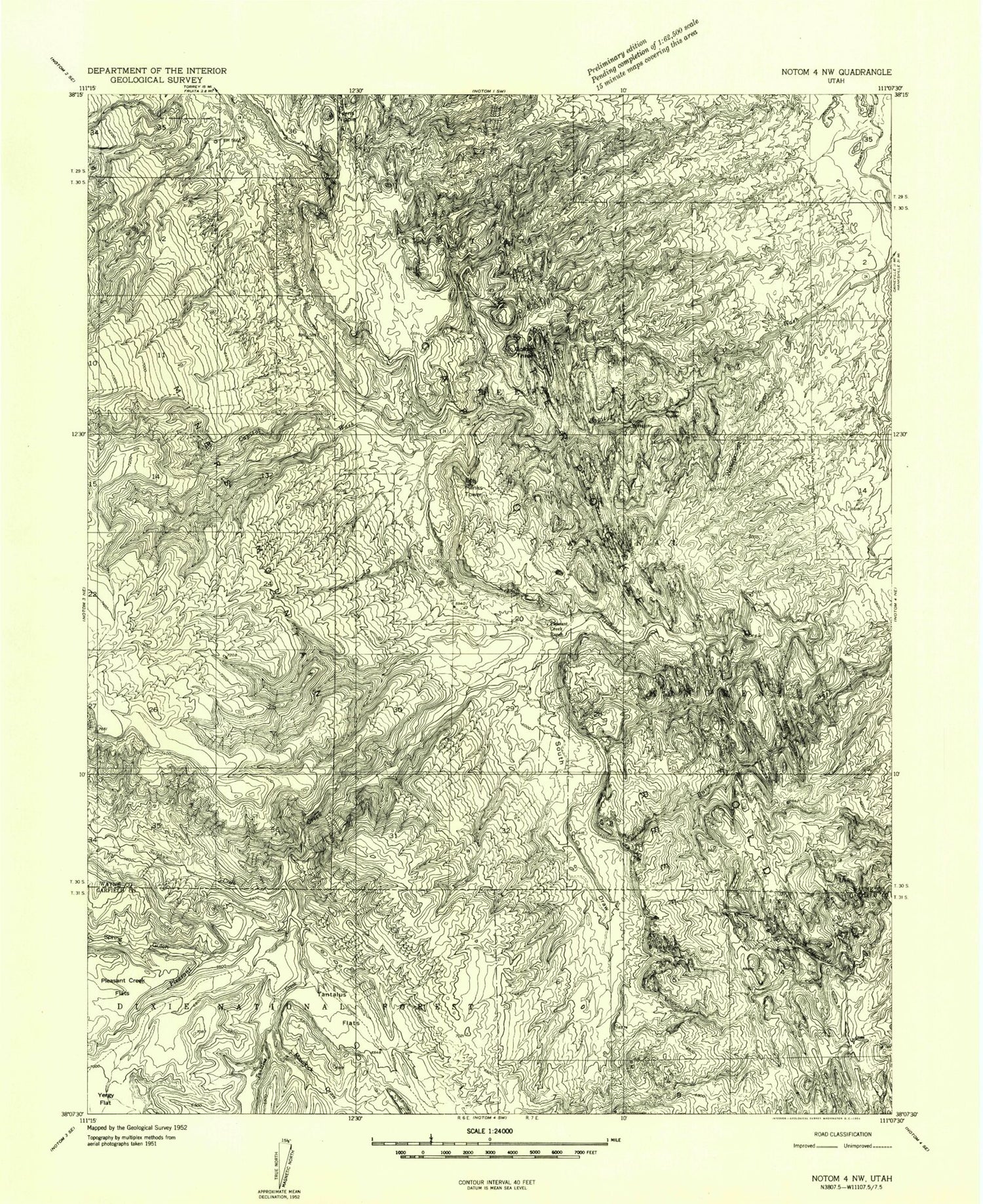 Classic USGS Golden Throne Utah 7.5'x7.5' Topo Map Image