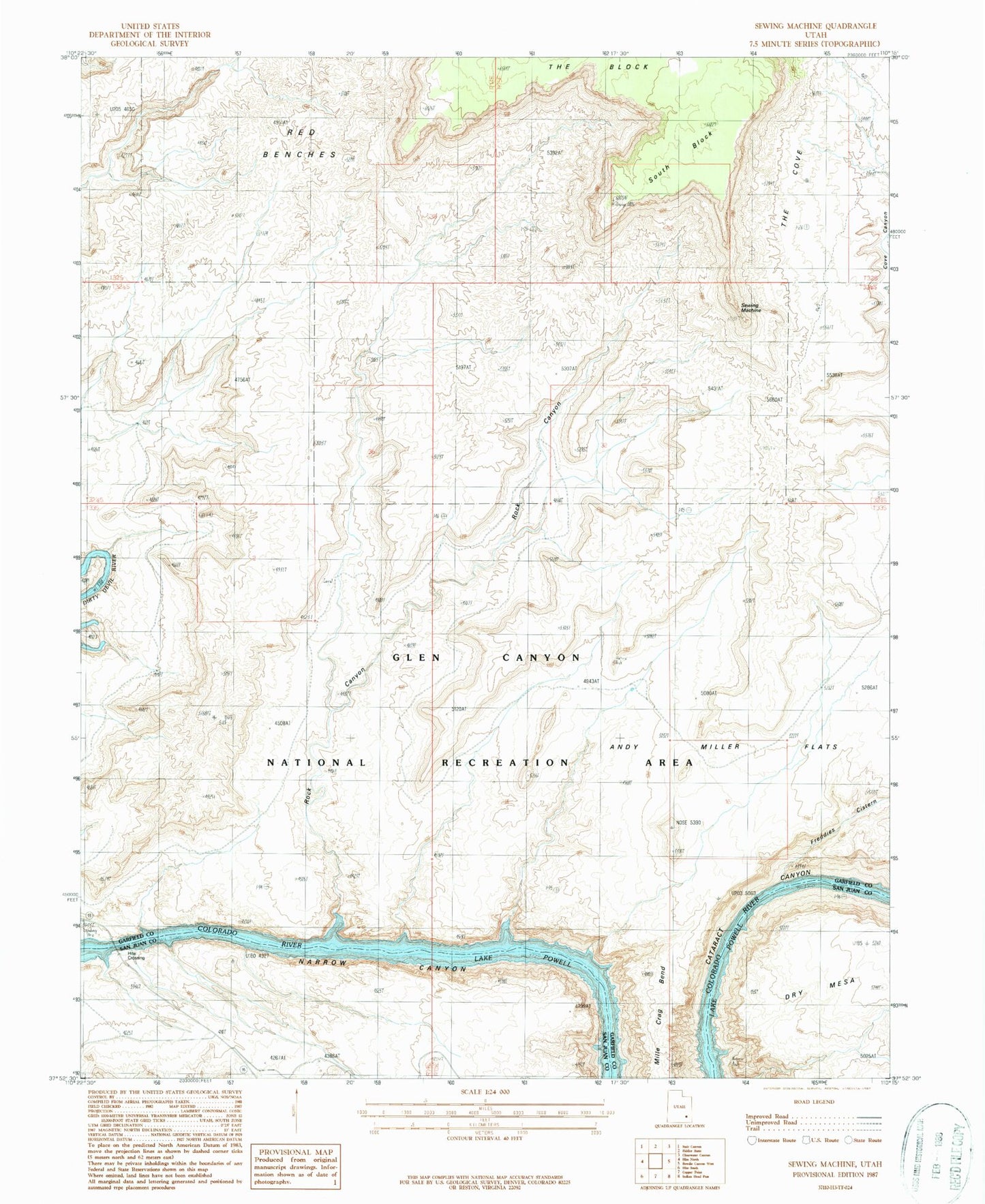 Classic USGS Sewing Machine Utah 7.5'x7.5' Topo Map Image
