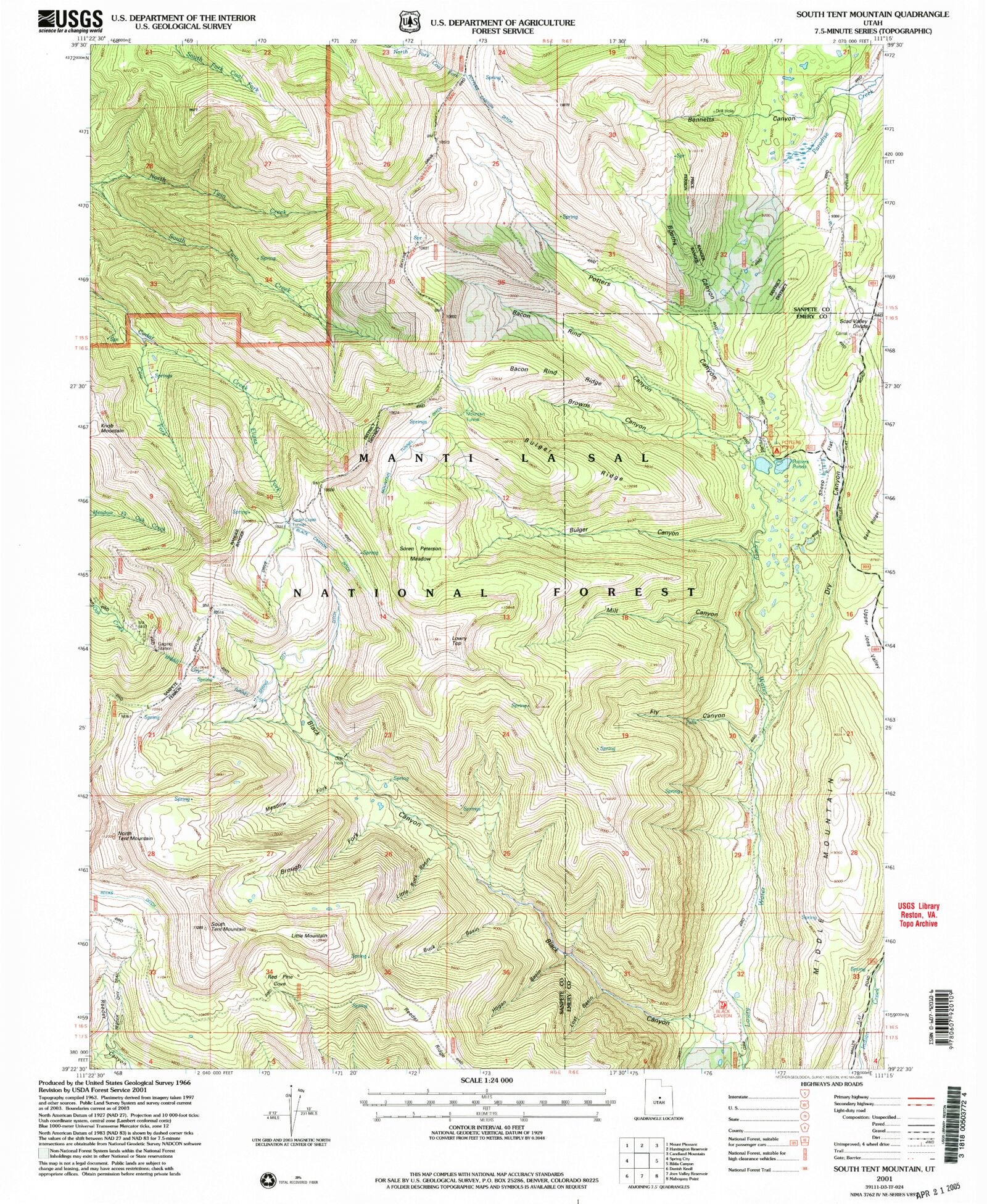south tent mountain Classic USGS South Tent Mountain Utah 7.5'x7.5' Topo Map – MyTopo Map Store