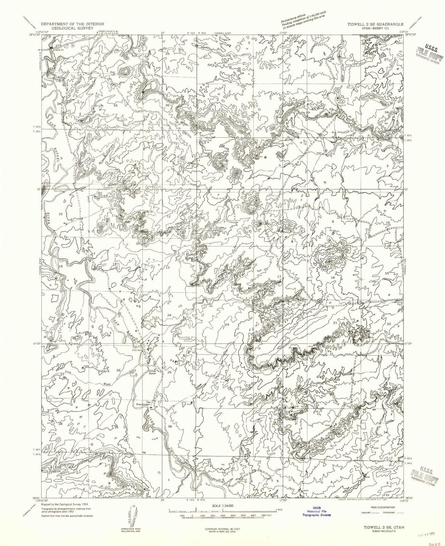 Classic USGS Horse Bench West Utah 7.5'x7.5' Topo Map Image