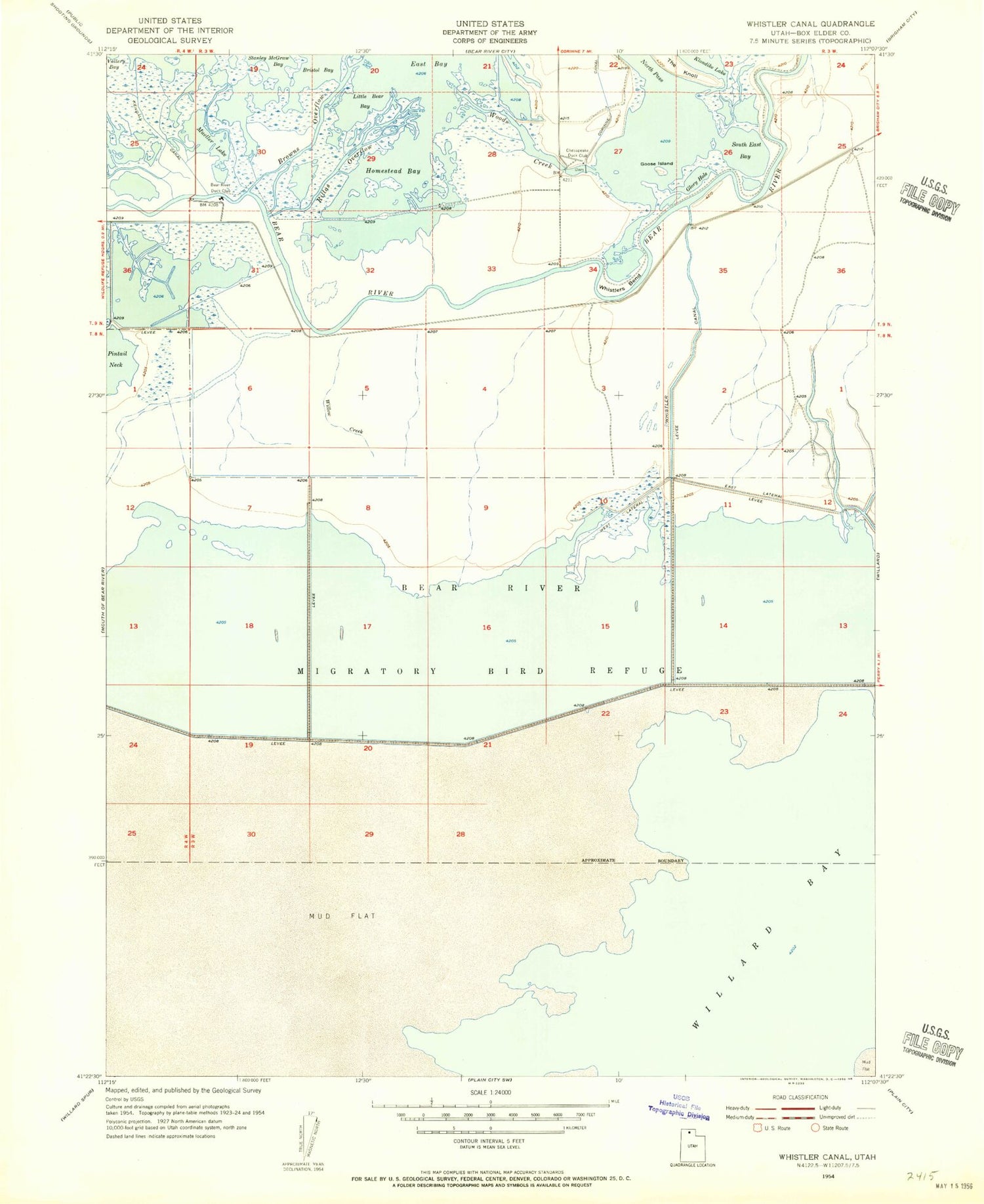 Classic USGS Whistler Canal Utah 7.5'x7.5' Topo Map Image