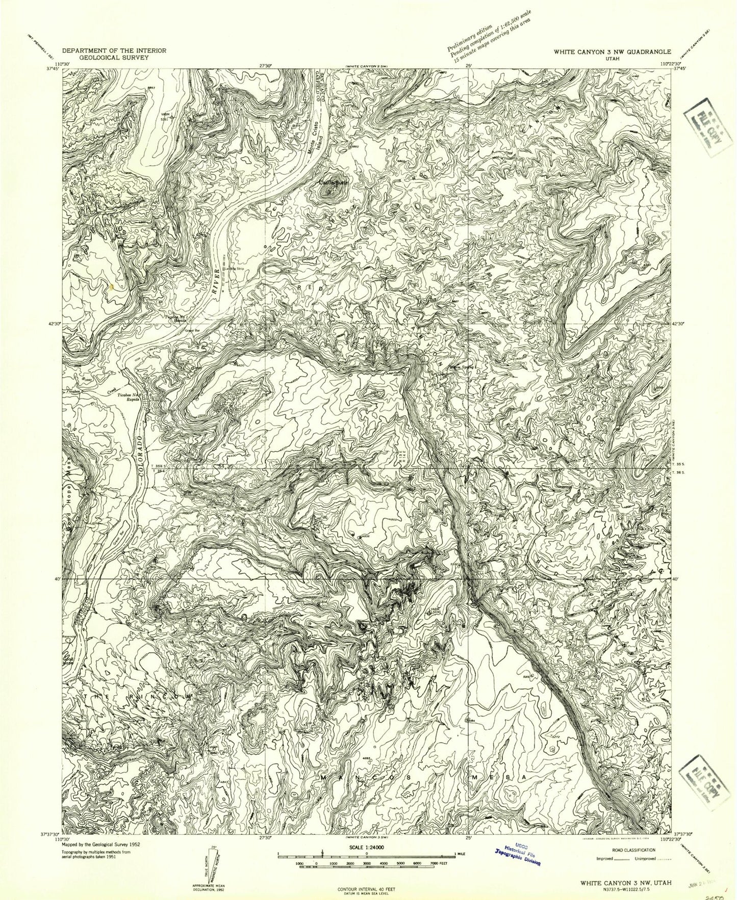Classic USGS Good Hope Bay Utah 7.5'x7.5' Topo Map Image