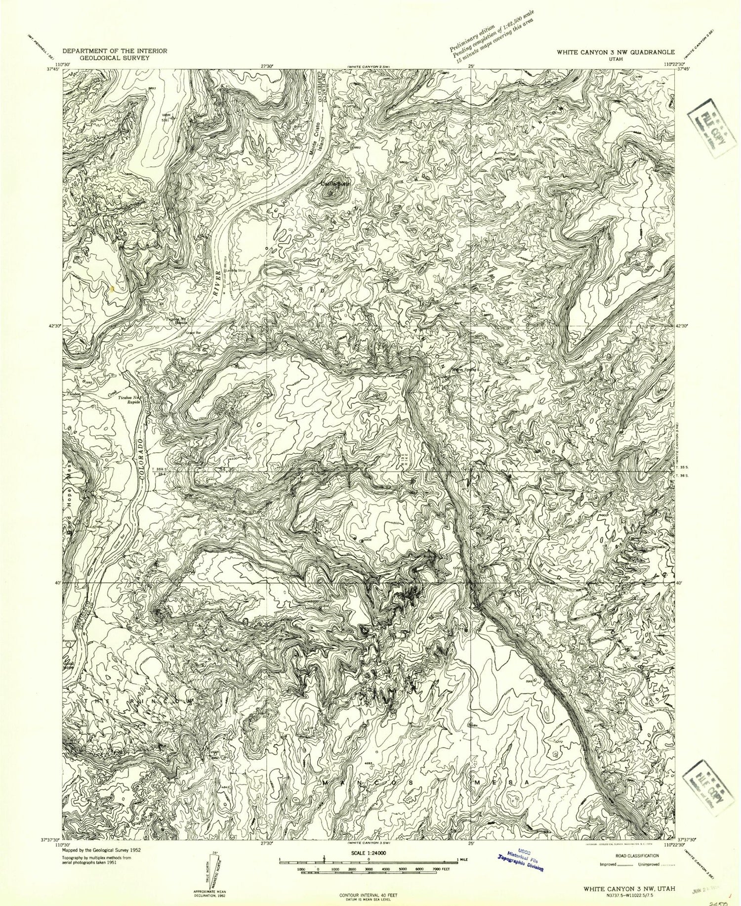 Classic USGS Good Hope Bay Utah 7.5'x7.5' Topo Map Image