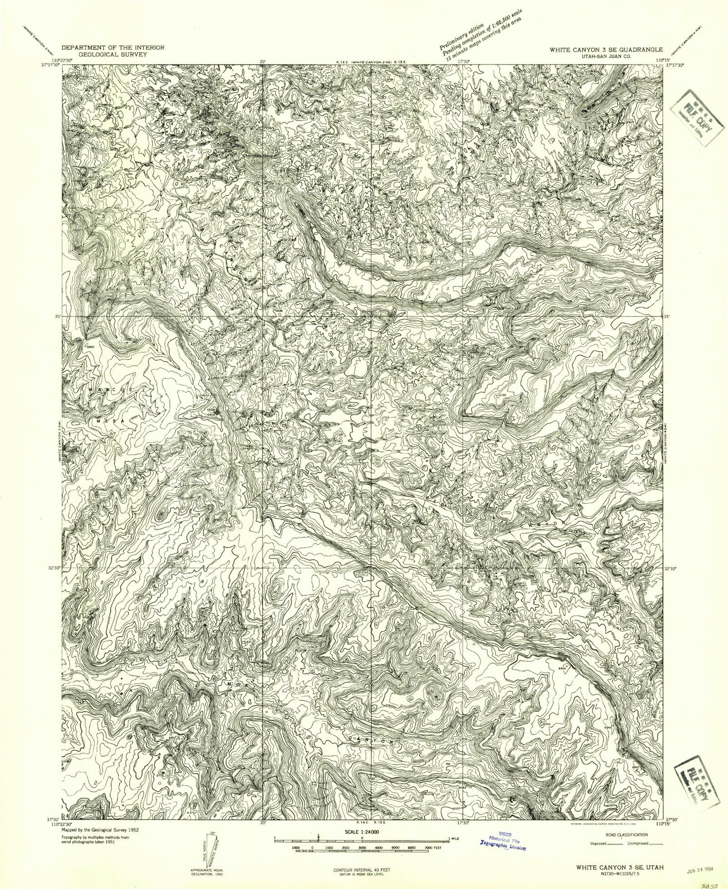 Classic USGS Chocolate Drop Utah 7.5'x7.5' Topo Map Image