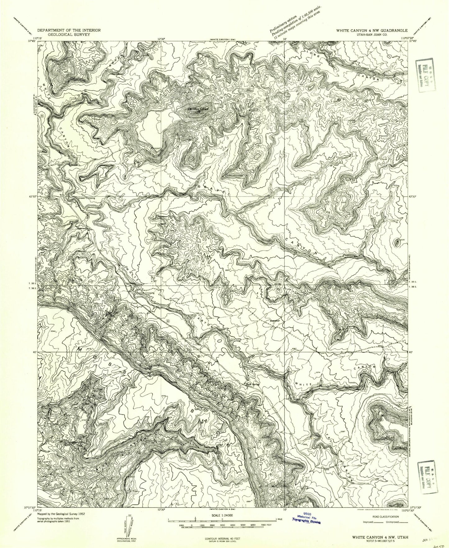 Classic USGS Jacobs Chair Utah 7.5'x7.5' Topo Map Image