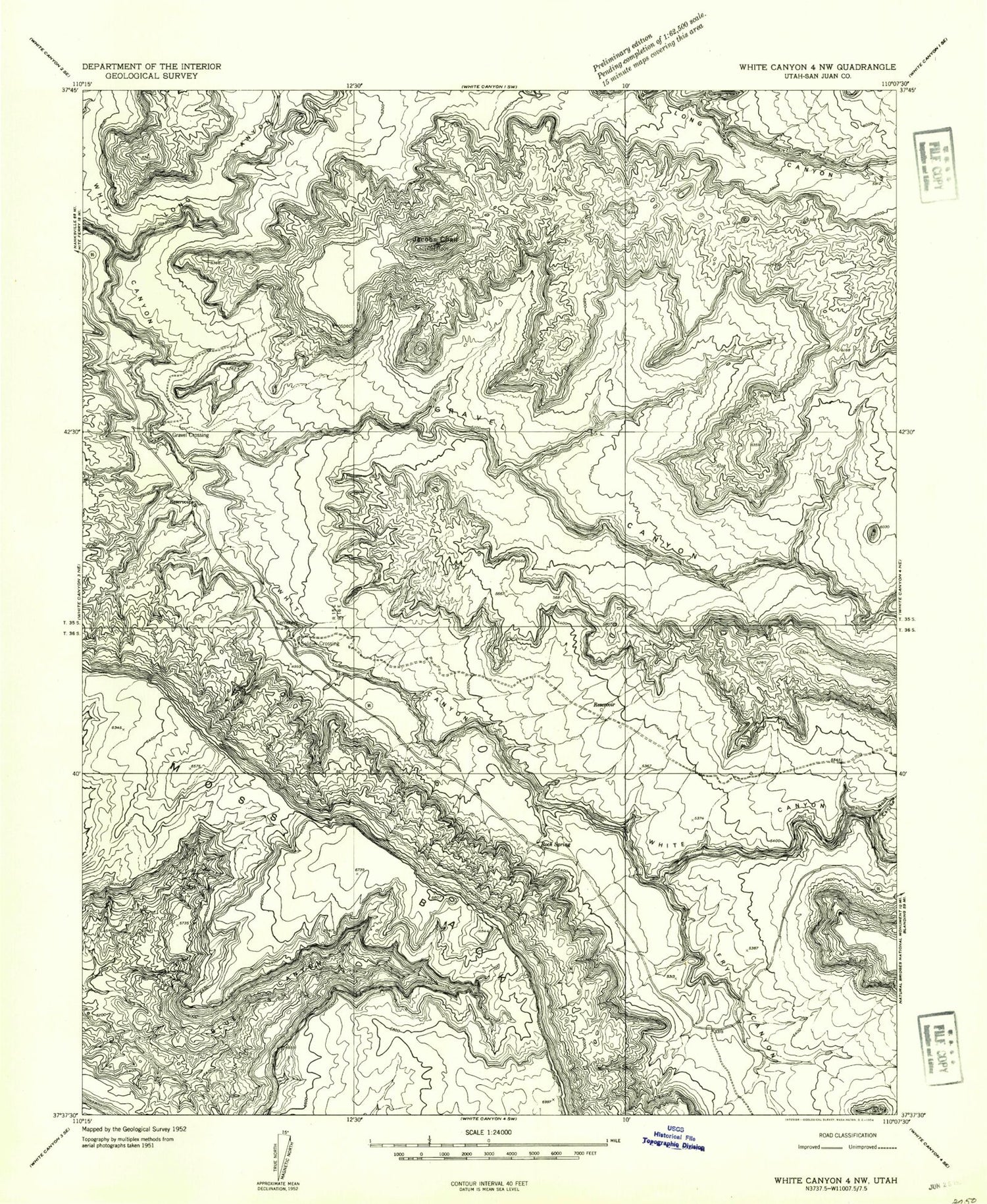 Classic USGS Jacobs Chair Utah 7.5'x7.5' Topo Map Image