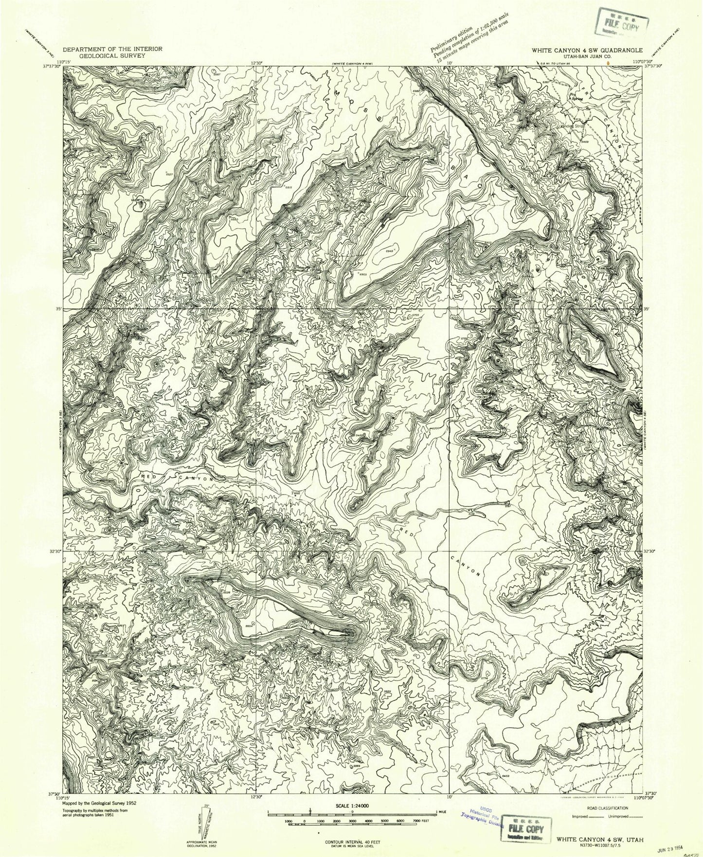 Classic USGS Fry Spring Utah 7.5'x7.5' Topo Map Image