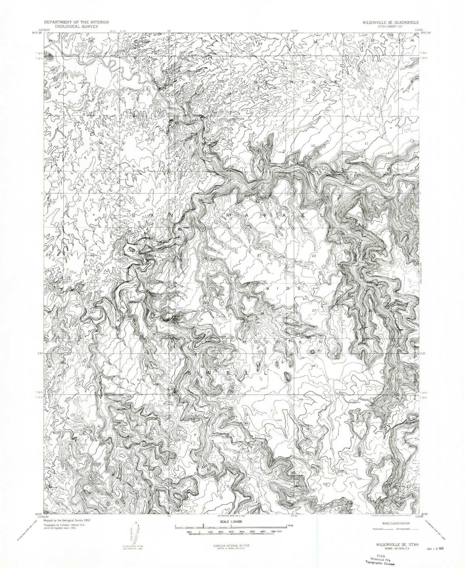 Classic USGS Sids Mountain Utah 7.5'x7.5' Topo Map Image