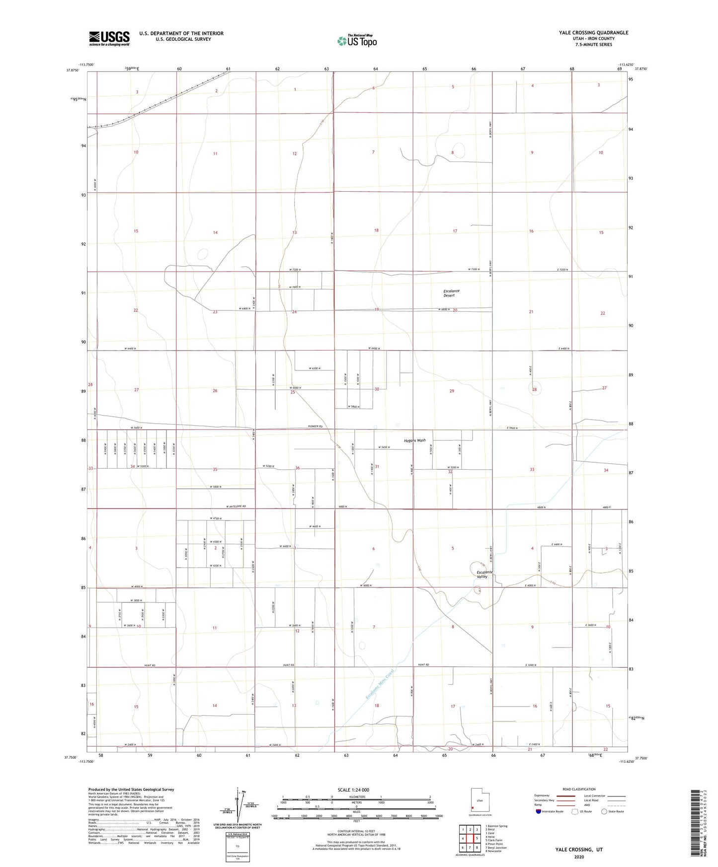 Yale Crossing Utah US Topo Map Image