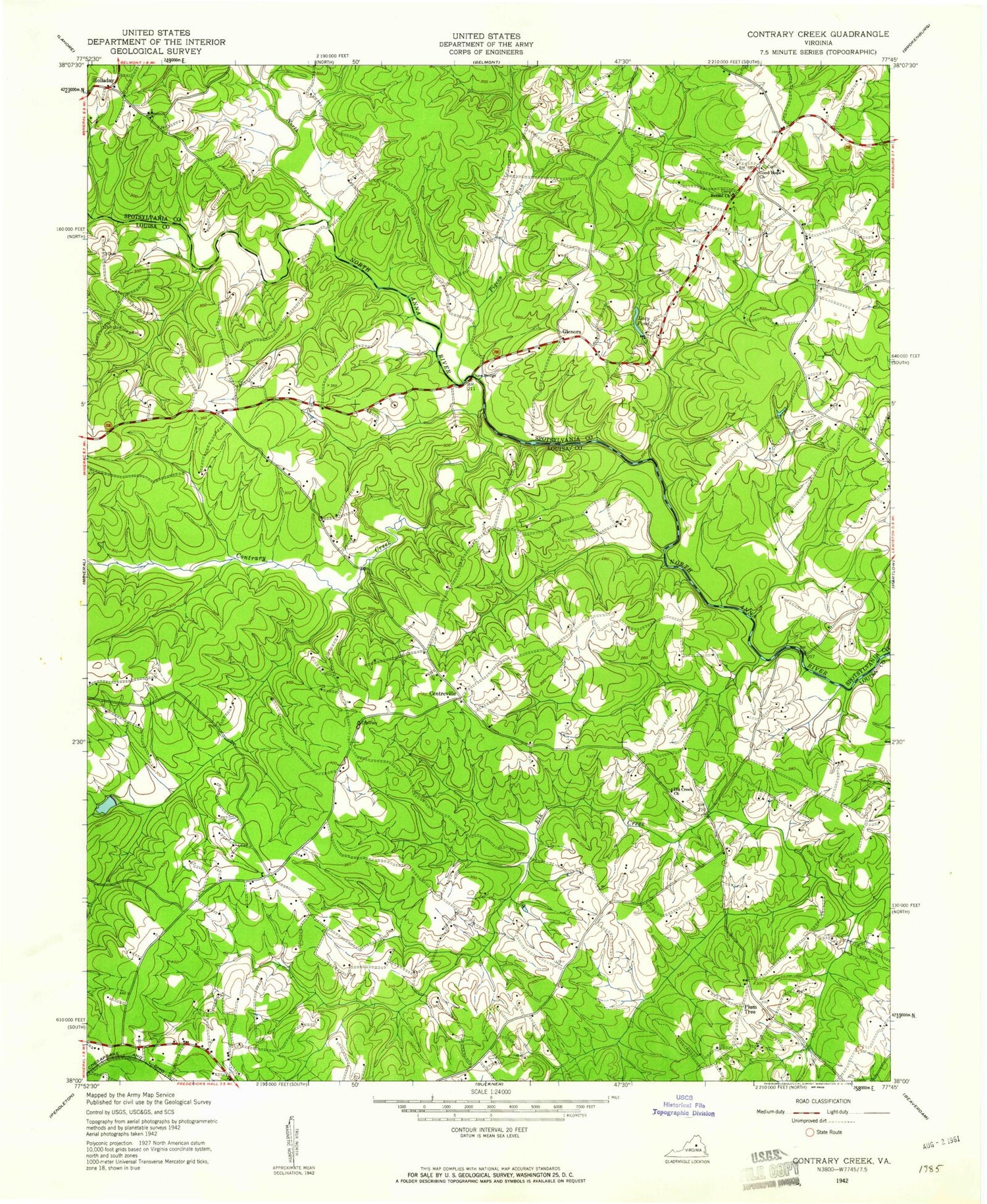 Classic USGS Lake Anna West Virginia 7.5'x7.5' Topo Map Image