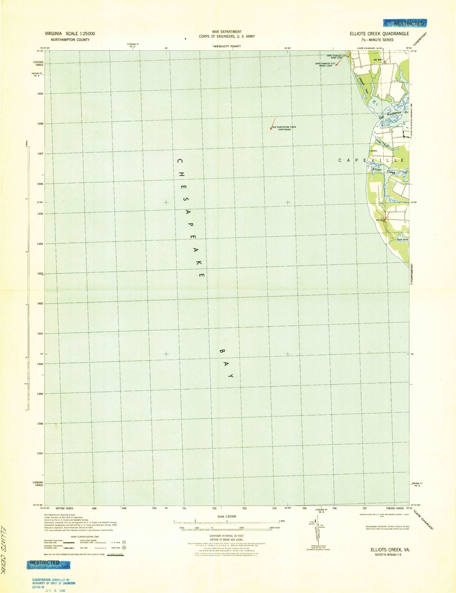 Classic USGS Elliotts Creek Virginia 7.5'x7.5' Topo Map Image