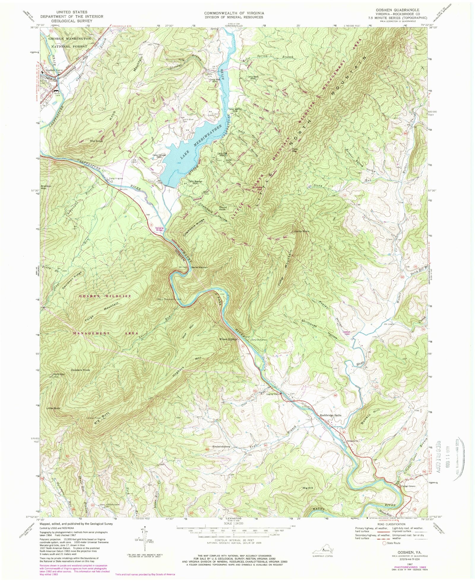トゥラウゴット・シース　山の牧草地　図録・レゾネより　額付 USGS Classic Goshen Virginia 7.5'x7.5' Topo Map – MyTopo Map Store