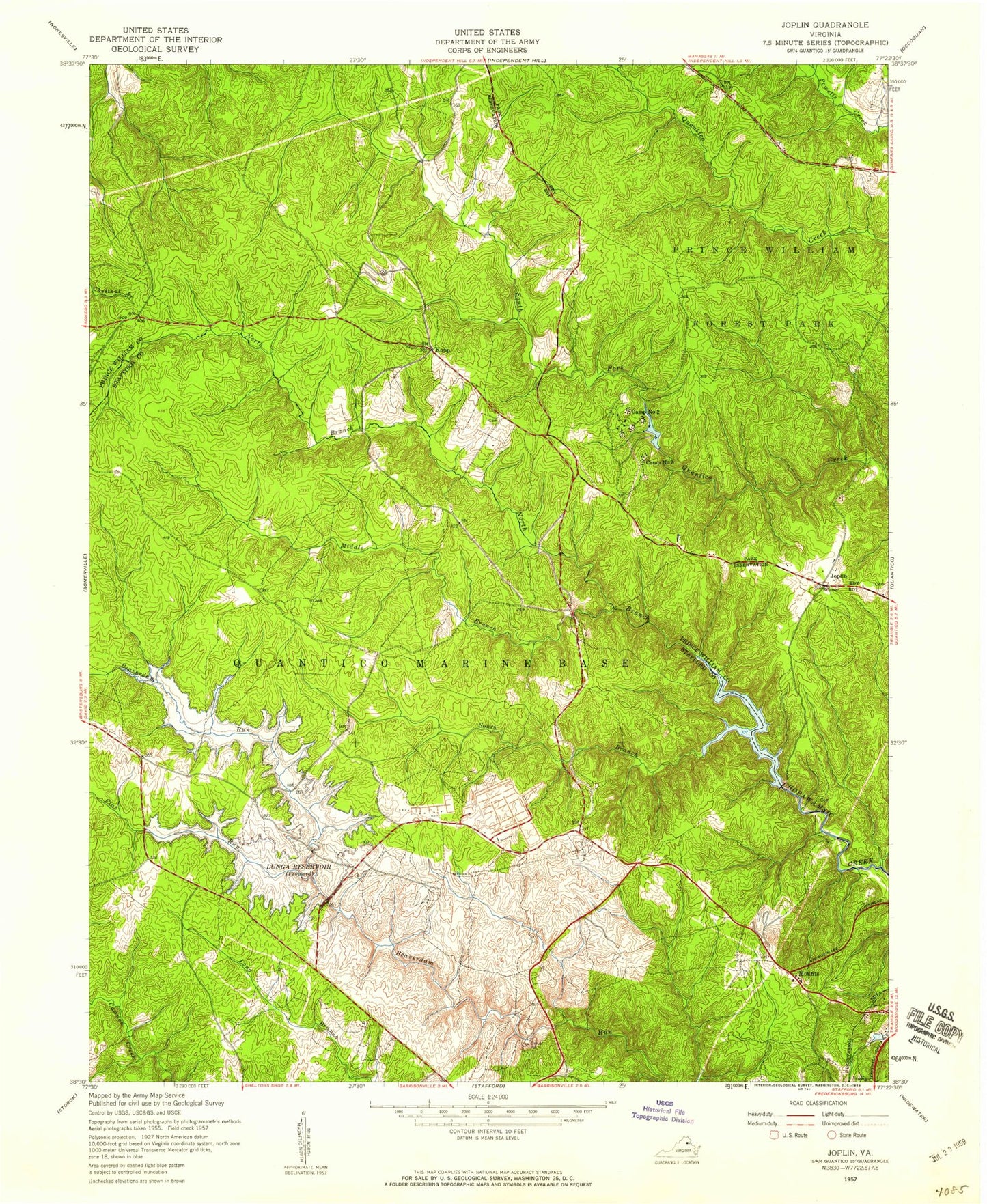 USGS Classic Joplin Virginia 7.5'x7.5' Topo Map Image