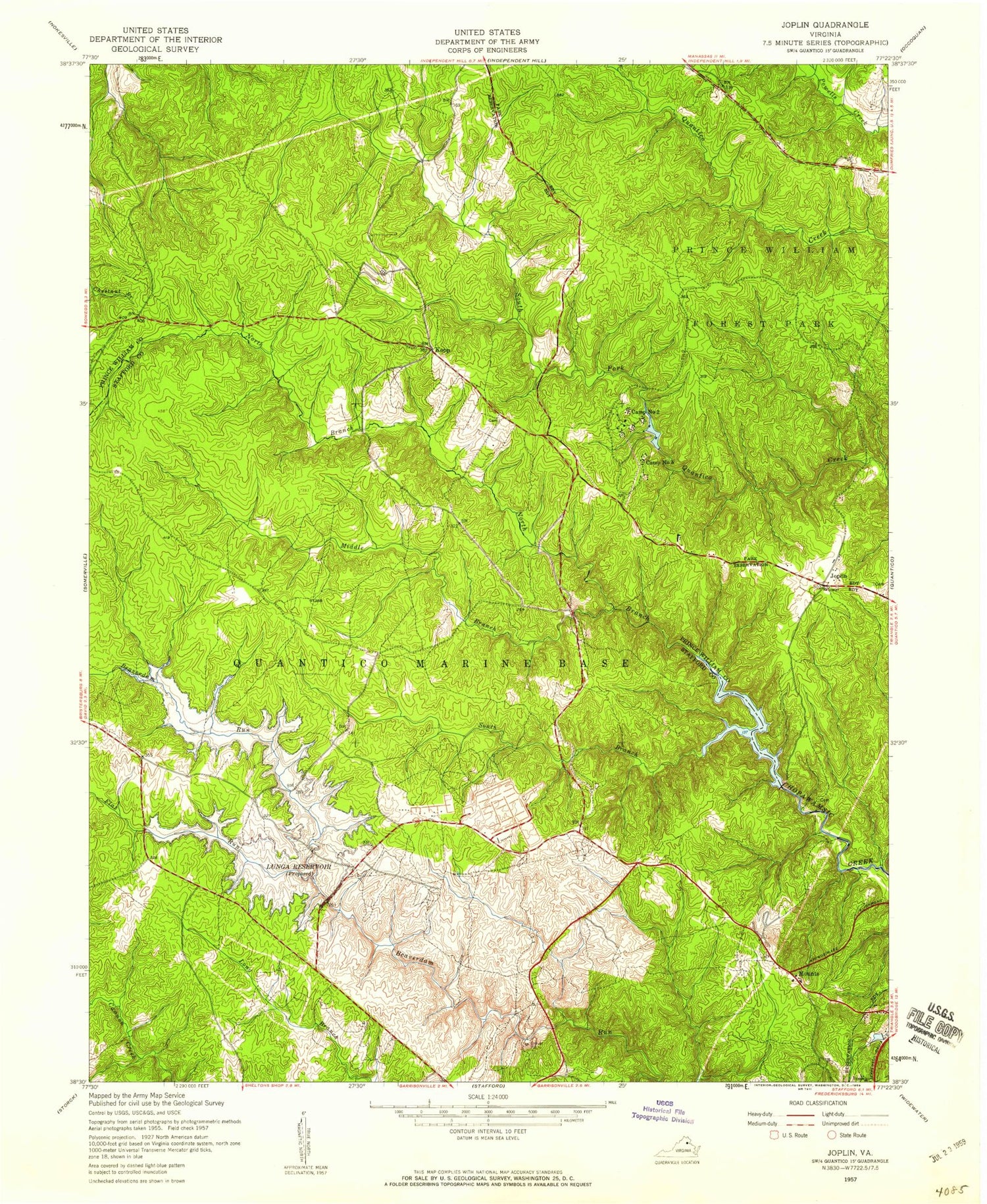 USGS Classic Joplin Virginia 7.5'x7.5' Topo Map Image