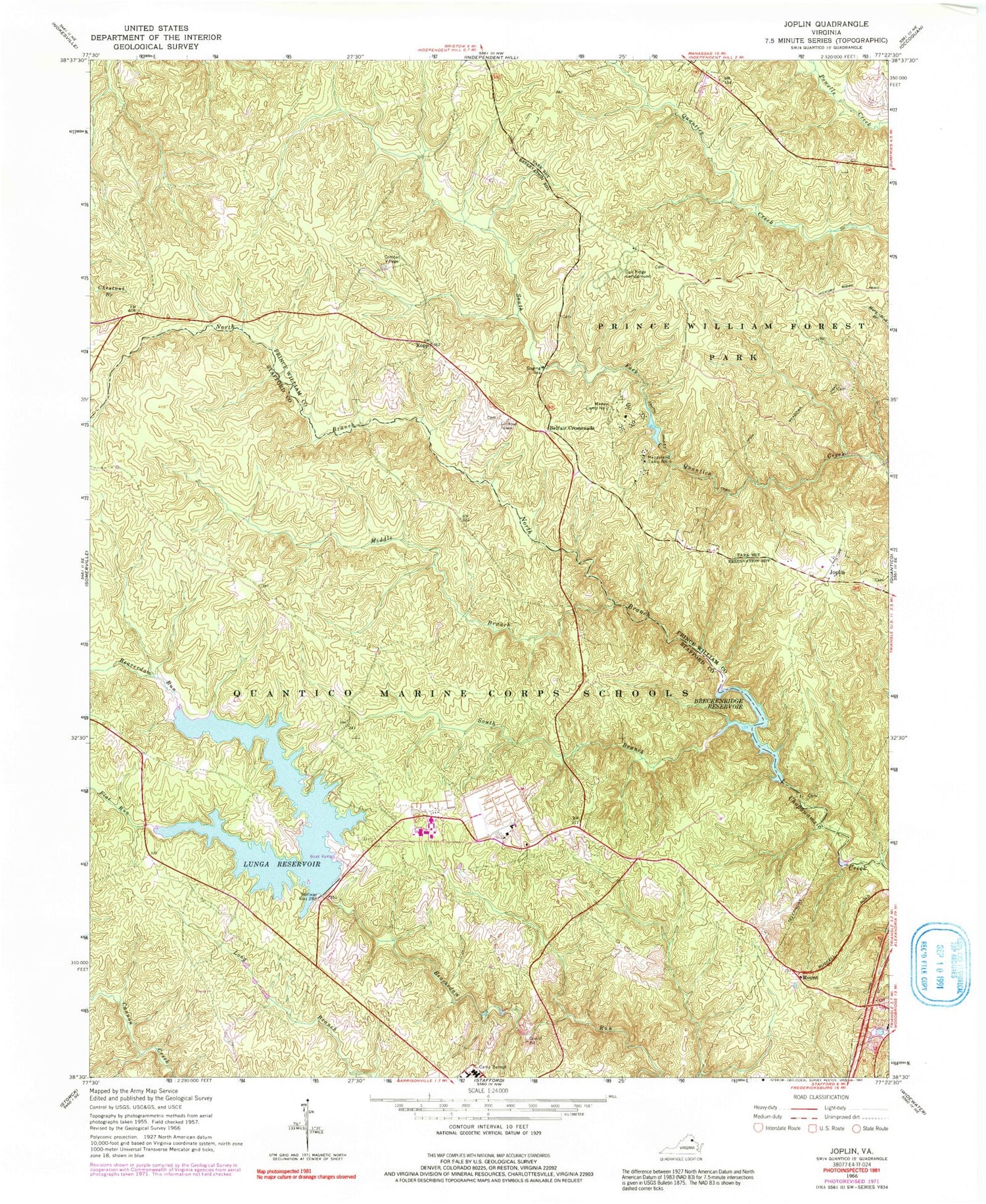 USGS Classic Joplin Virginia 7.5'x7.5' Topo Map Image