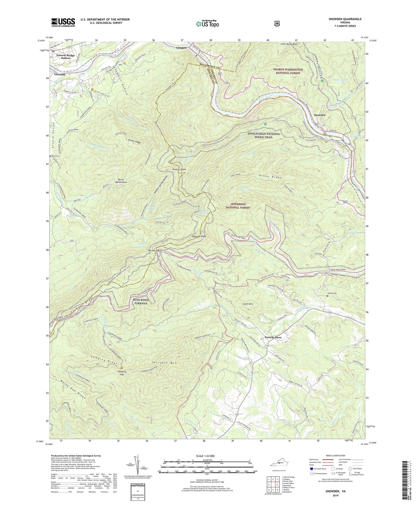 Snowden Virginia US Topo Map Image