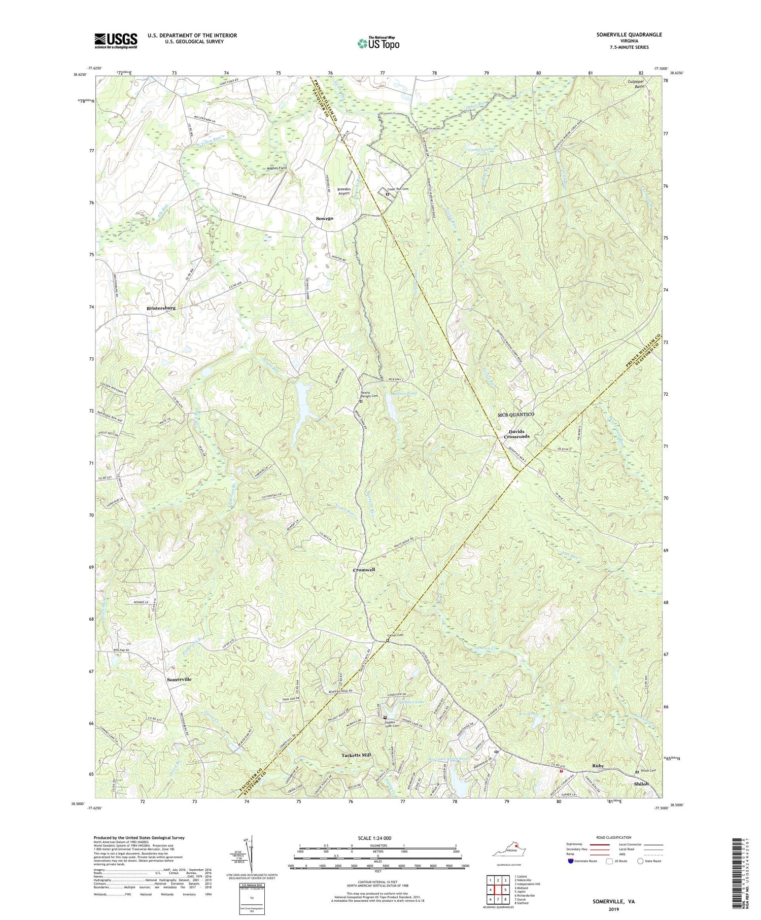 Somerville Virginia US Topo Map Image