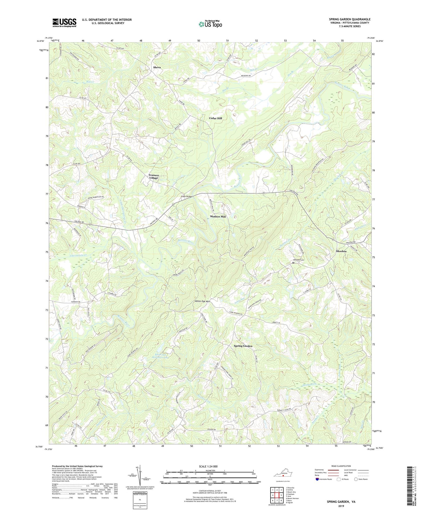 Spring Garden Virginia US Topo Map Image