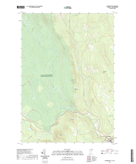 Bloomfield Vermont US Topo Map Image
