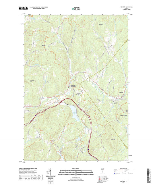 Concord Vermont US Topo Map Image