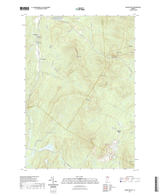 Hazens Notch Vermont US Topo Map Image