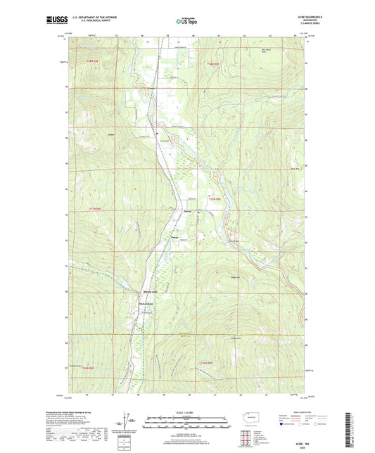Acme Washington US Topo Map Image