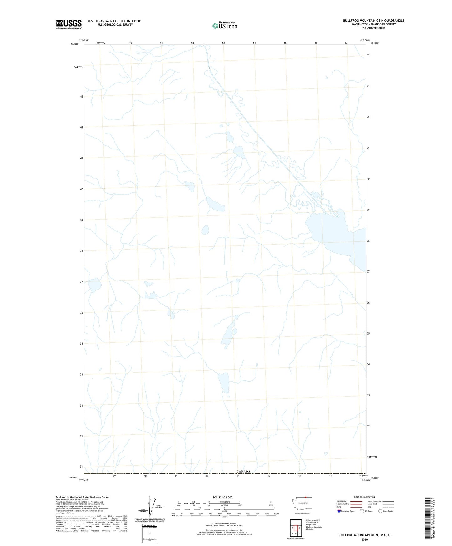 Bullfrog Mountain OE N Washington US Topo Map Image