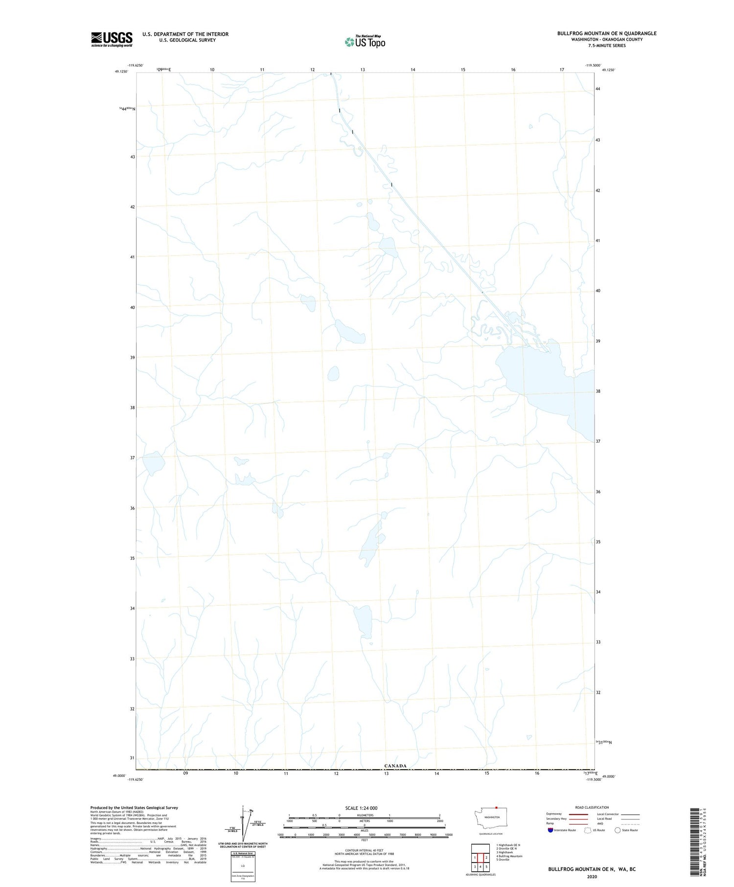 Bullfrog Mountain OE N Washington US Topo Map Image