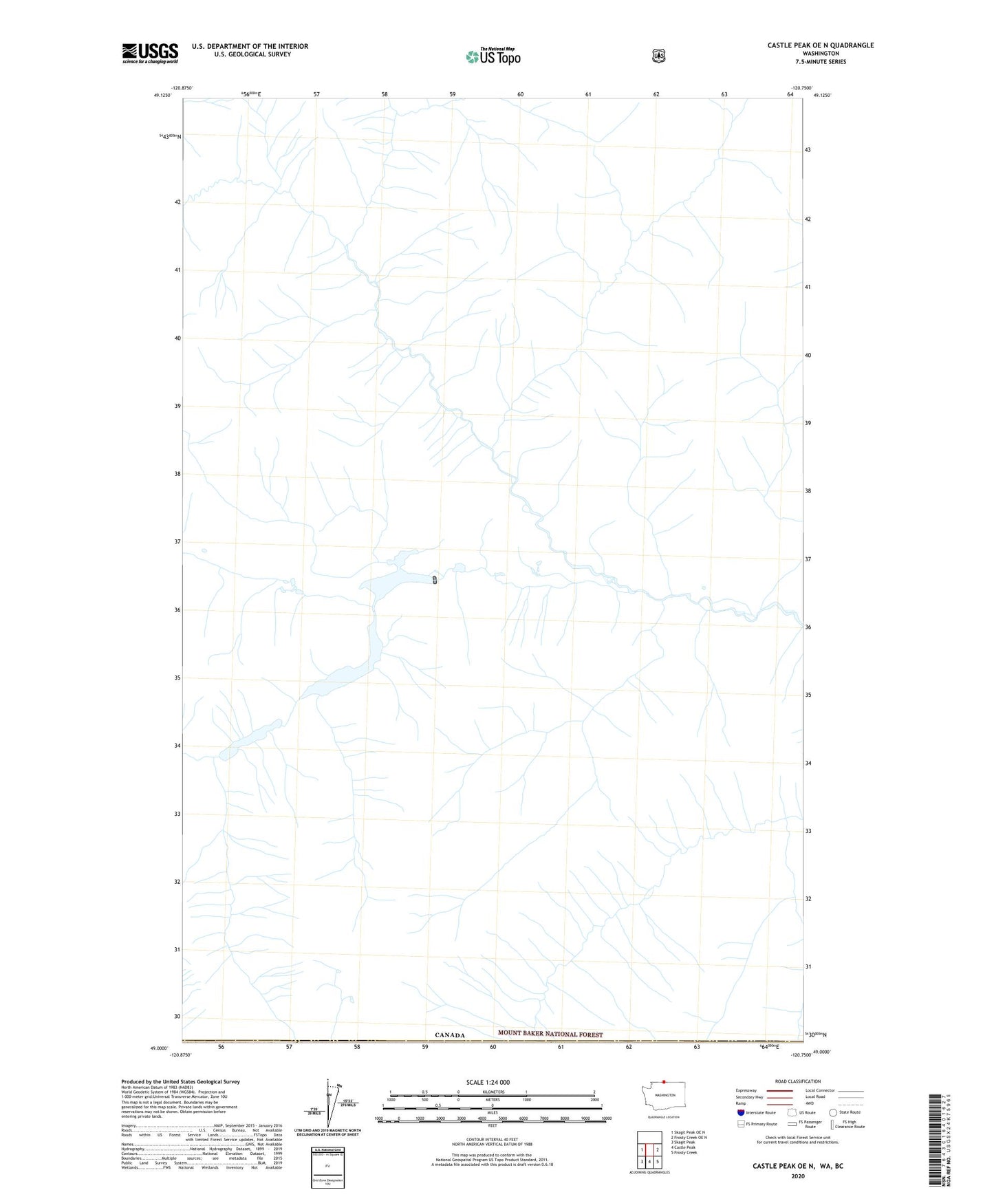 Castle Peak OE N Washington US Topo Map Image