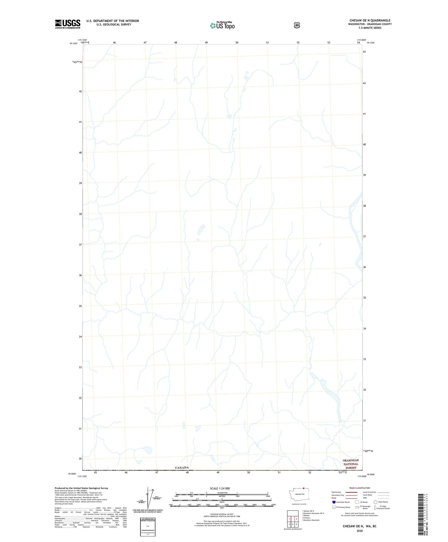 Chesaw OE N Washington US Topo Map Image