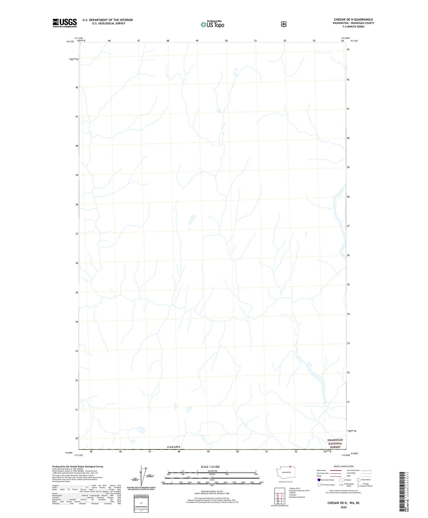 Chesaw OE N Washington US Topo Map Image