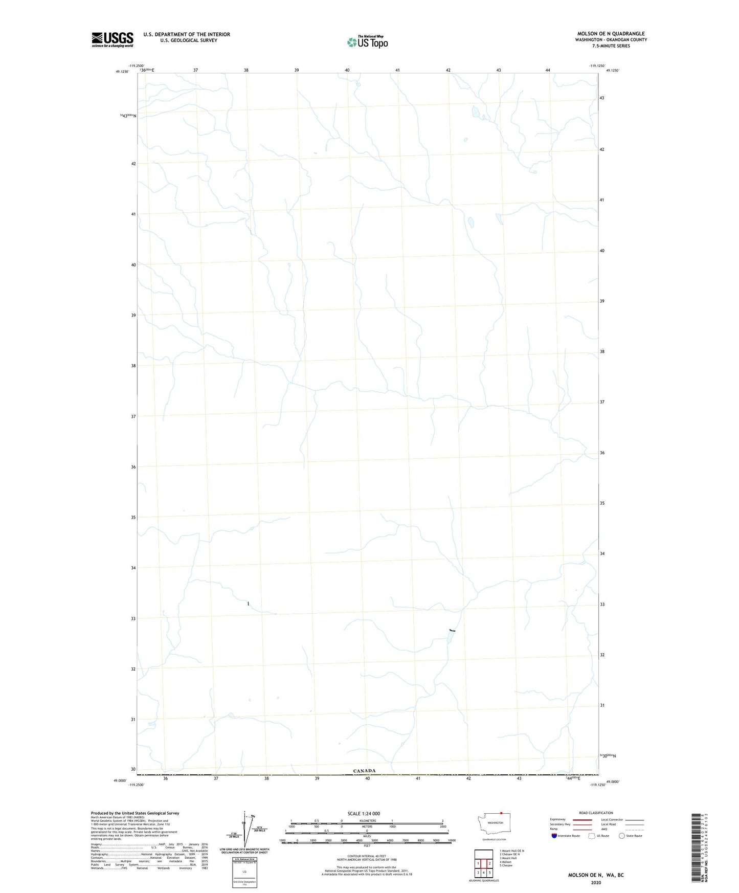 Molson OE N Washington US Topo Map Image
