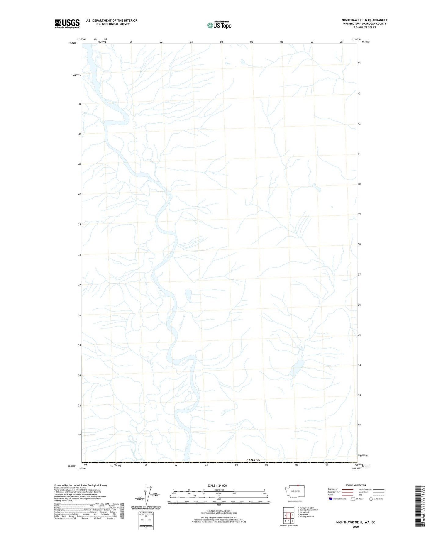Nighthawk OE N Washington US Topo Map Image