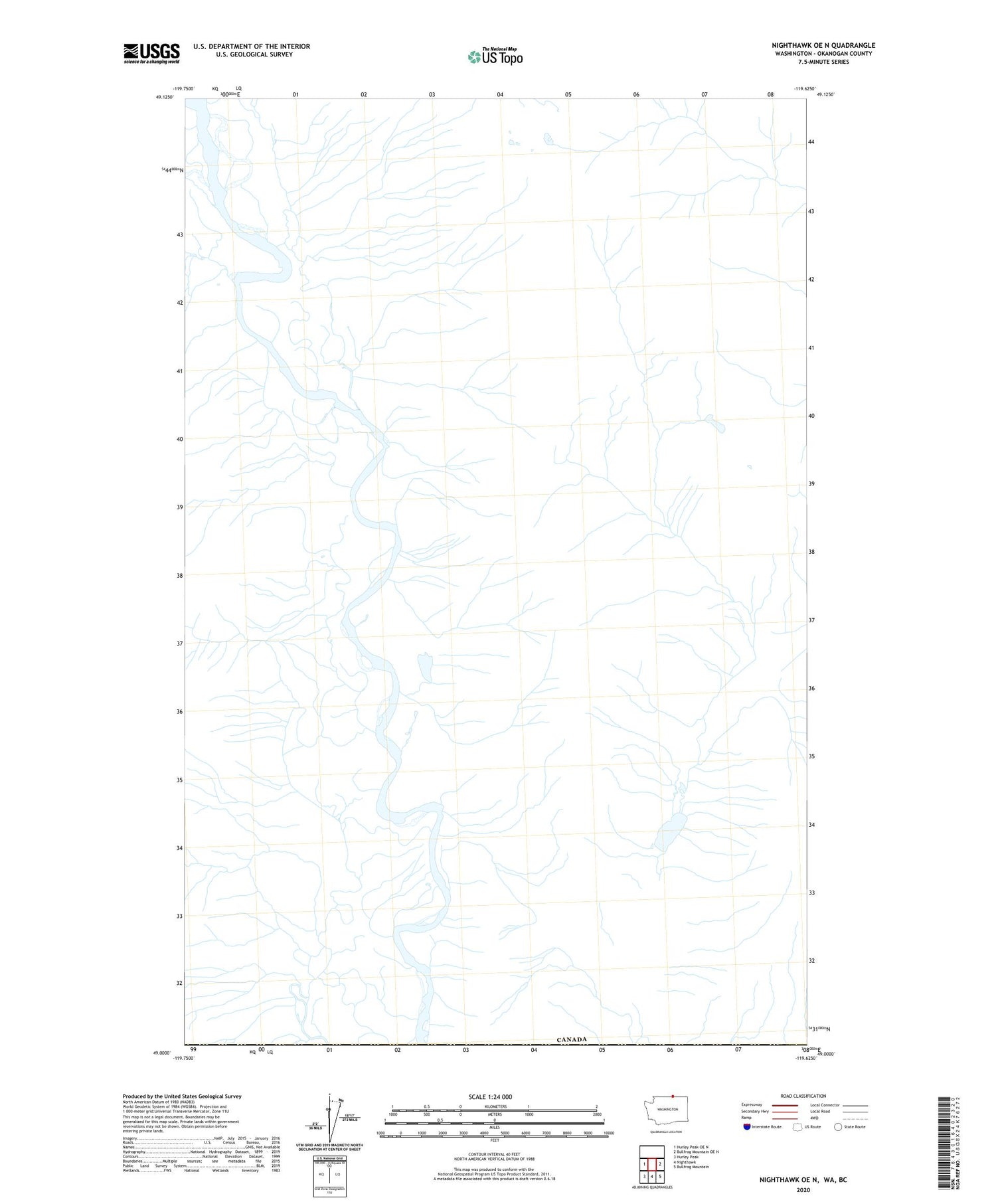 Nighthawk OE N Washington US Topo Map Image