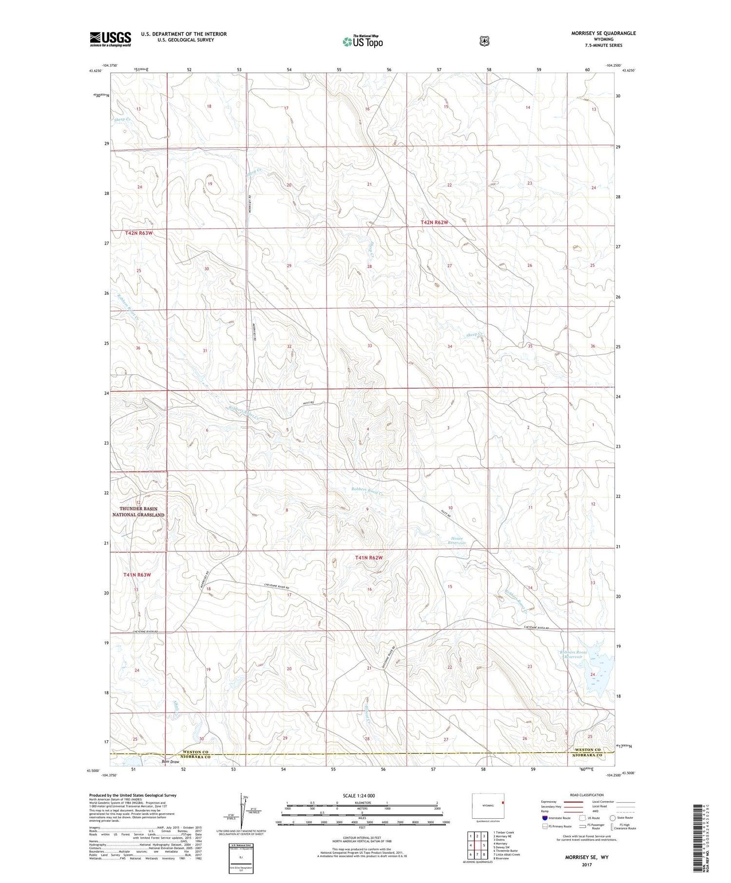 Morrisey SE Wyoming US Topo Map Image