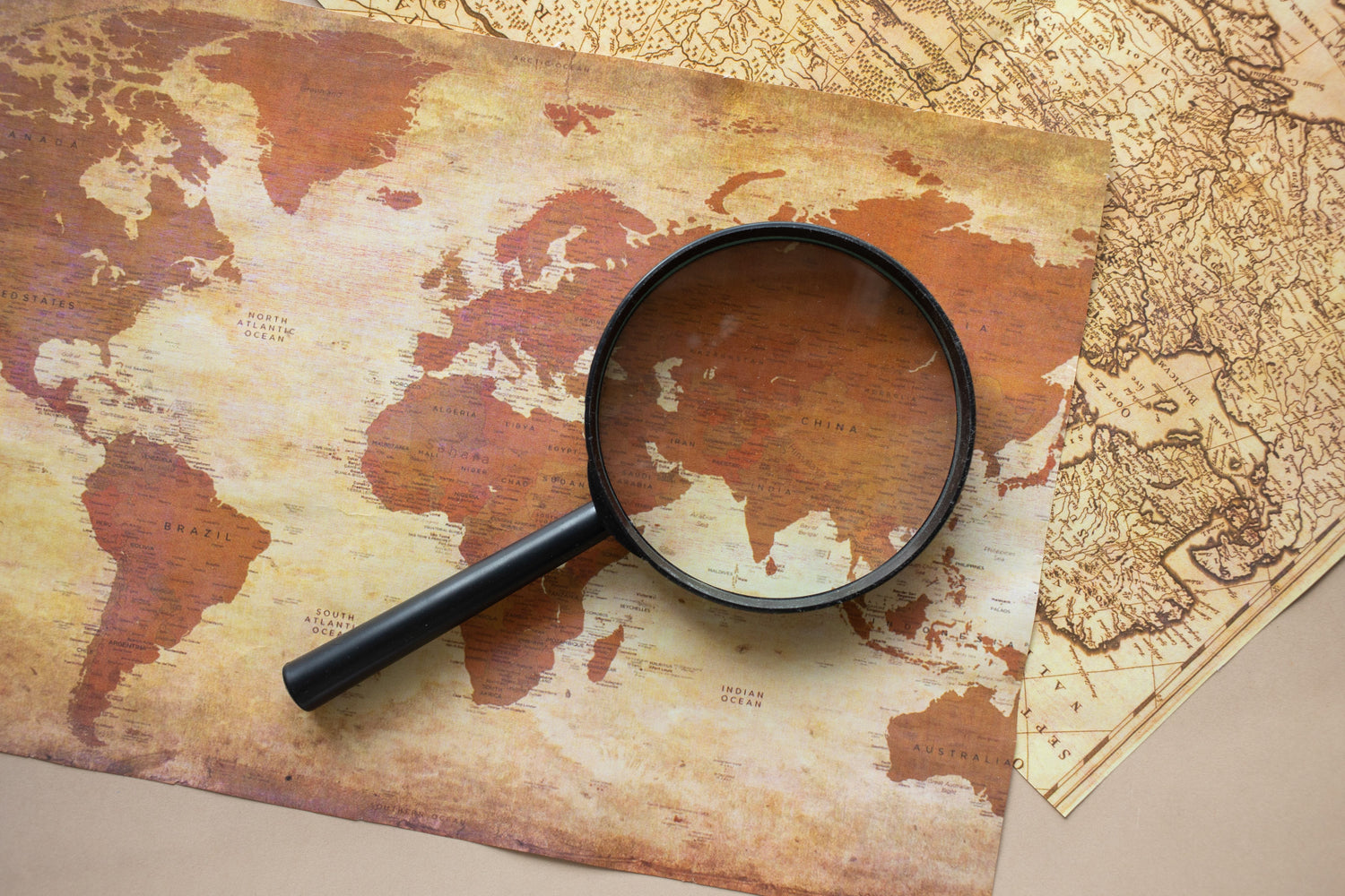 United States and World Wall Maps