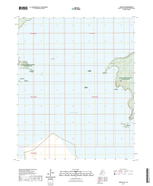 Adak B-6 NE Alaska US Topo Map Image
