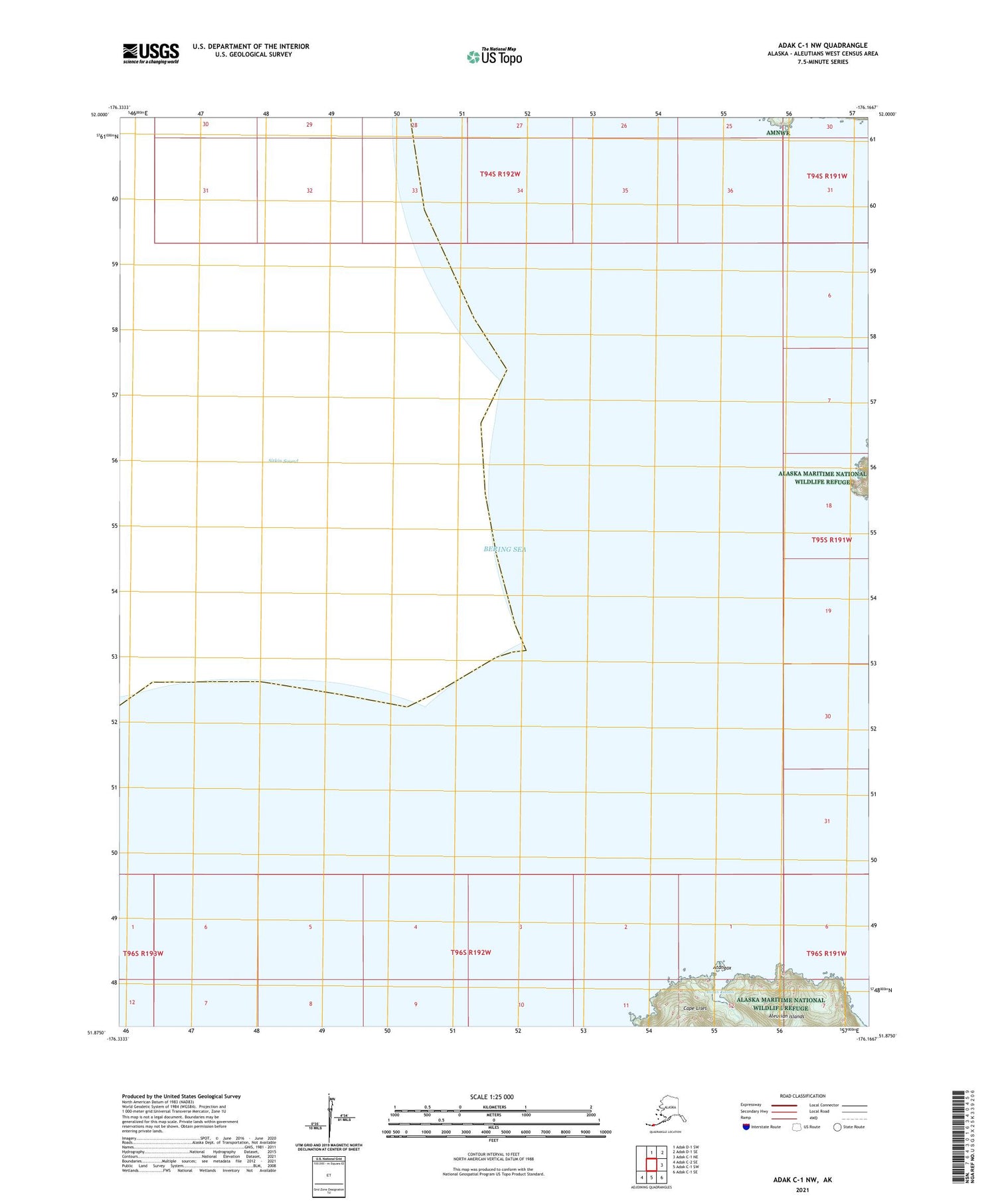 Adak C-1 NW Alaska US Topo Map Image