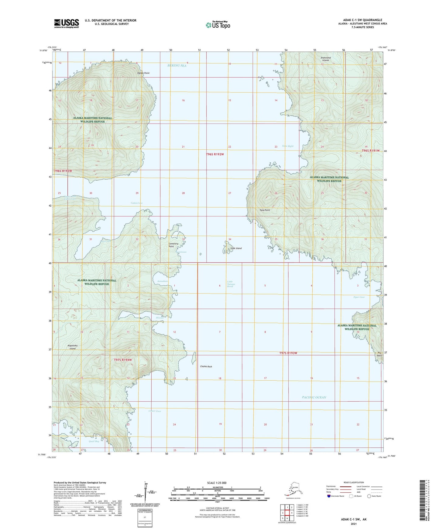 Adak C-1 SW Alaska US Topo Map Image