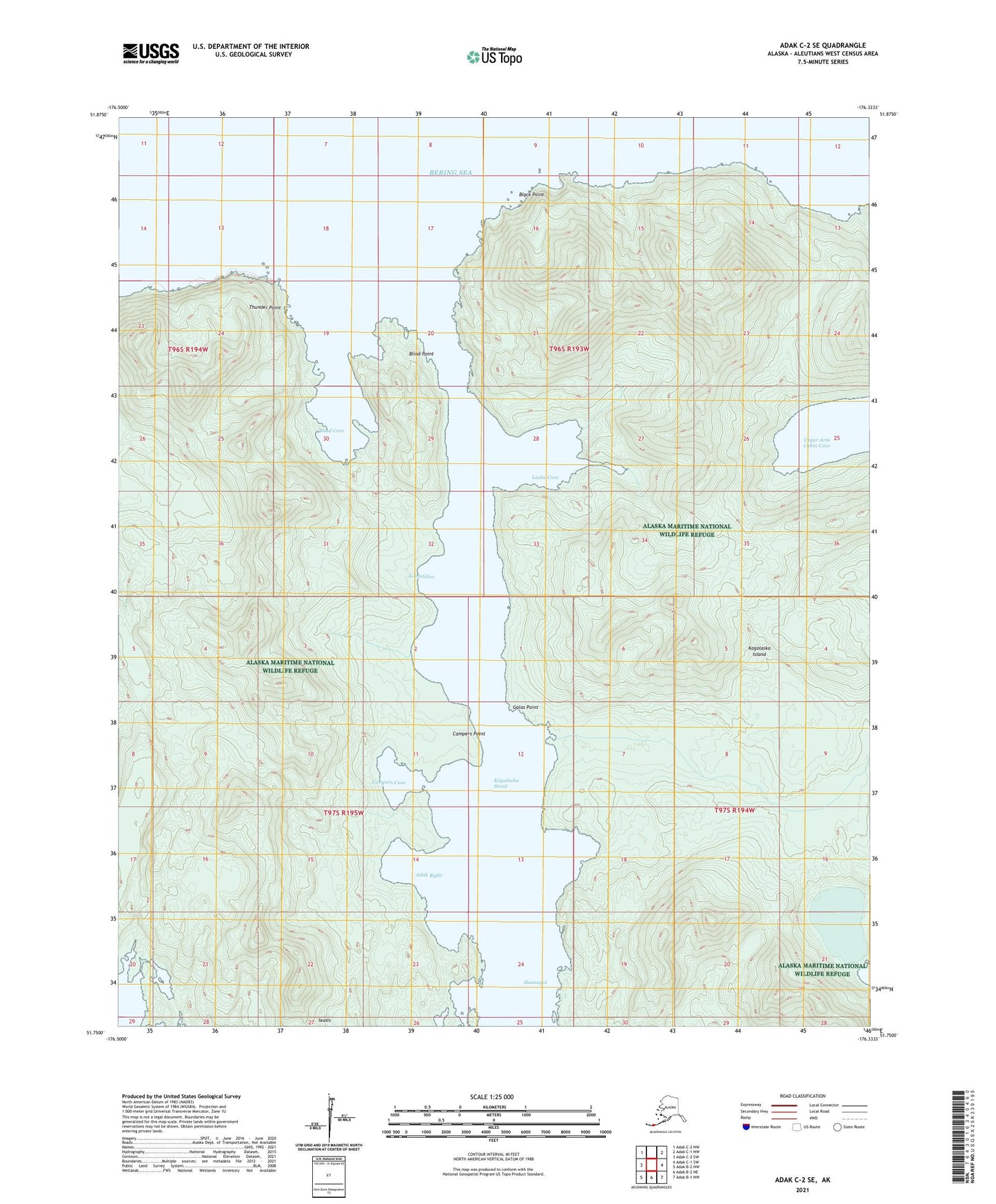 Adak C-2 SE Alaska US Topo Map Image