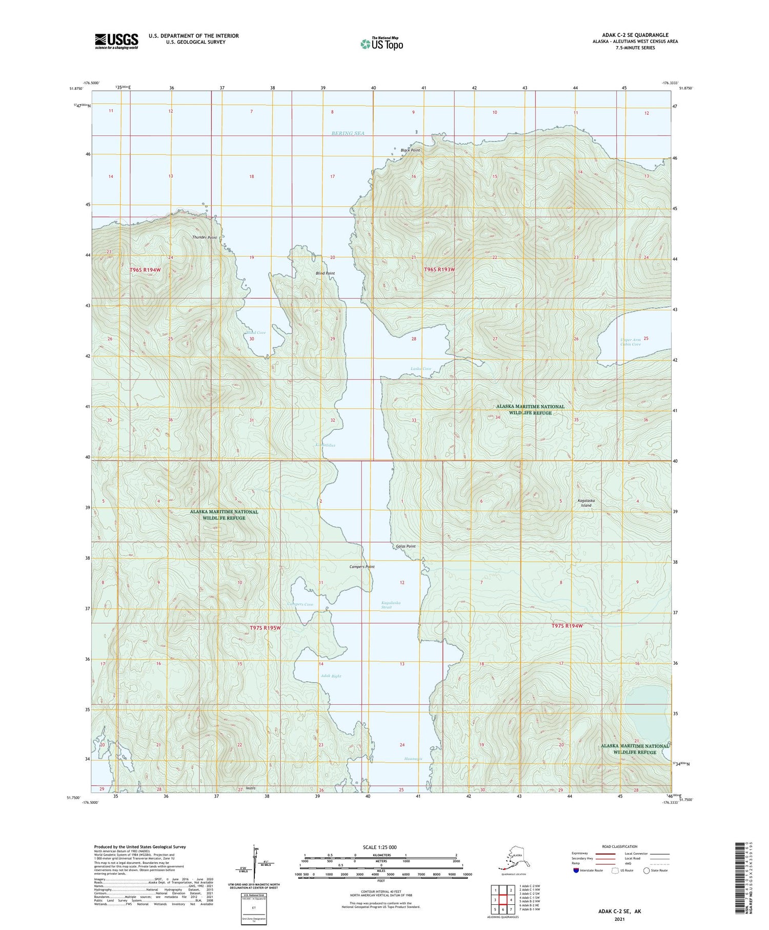 Adak C-2 SE Alaska US Topo Map Image