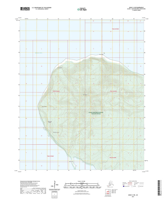 Adak C-3 NE Alaska US Topo Map Image