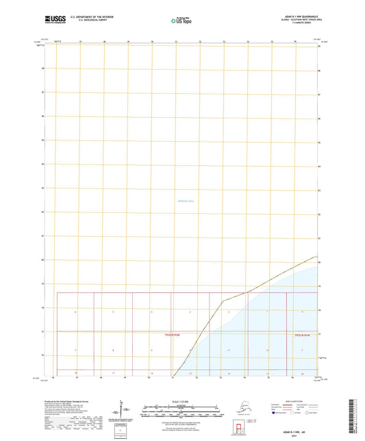 Adak D-1 NW Alaska US Topo Map Image