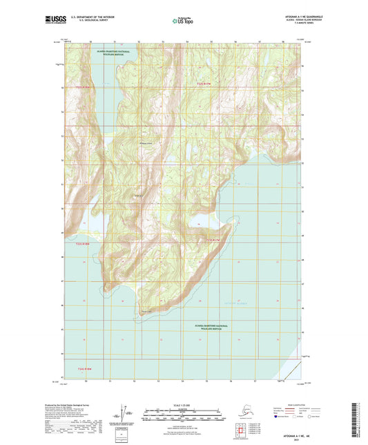 Afognak A-1 NE Alaska US Topo Map Image