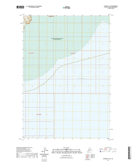 Afognak A-1 SW Alaska US Topo Map Image