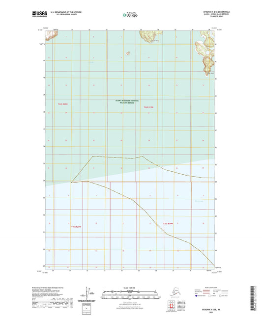 Afognak A-2 SE Alaska US Topo Map Image
