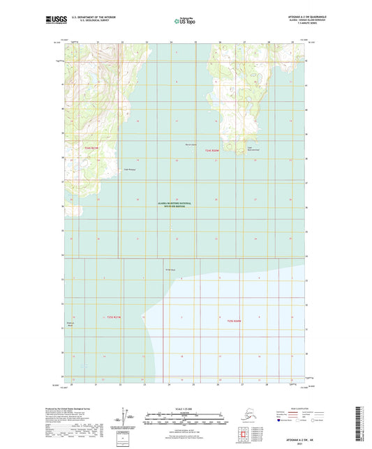 Afognak A-2 SW Alaska US Topo Map Image