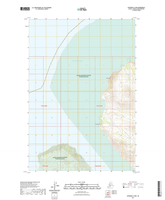 Afognak A-4 NW Alaska US Topo Map Image