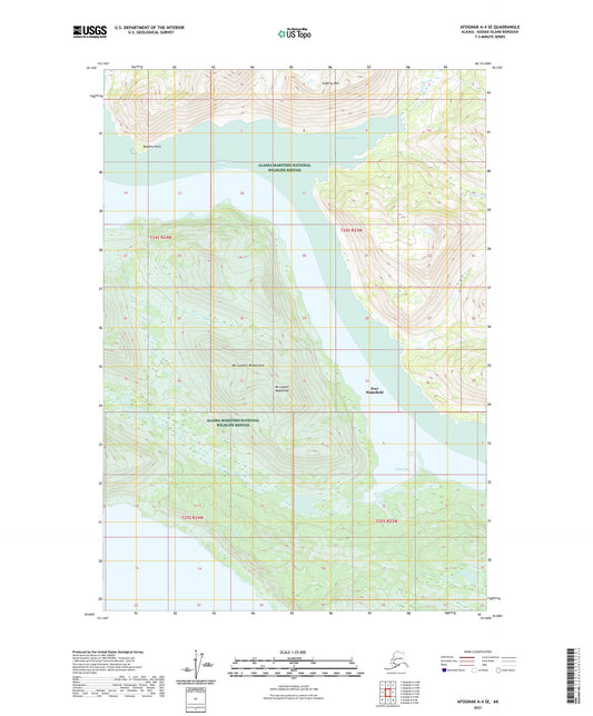 Afognak A-4 SE Alaska US Topo Map Image